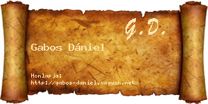 Gabos Dániel névjegykártya